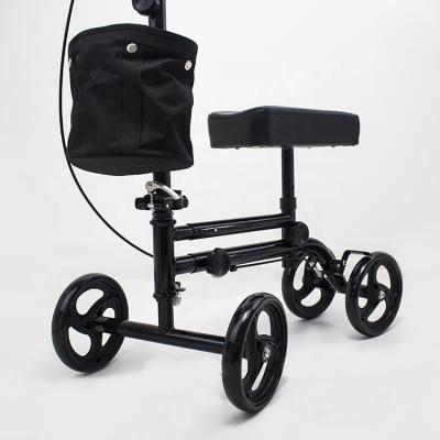 China Amazon Convenient Hot Selling Four Wheel Steel Frame Knee Walker And Mobility Scooter For Broken Leg for sale