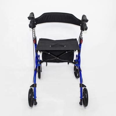 China New Multifunctional Aluminum Handicap Forearm Support Folding Rollator Walker For The Elderly for sale