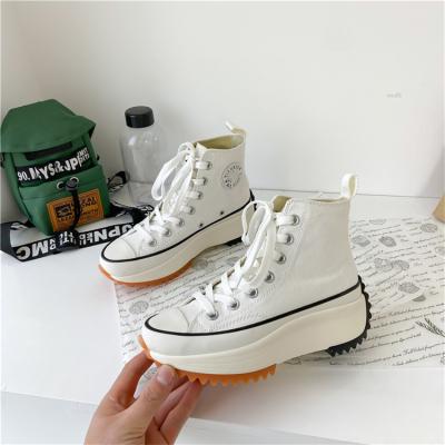 China Fashion Trend New Arrival Lace Up Classic Casual Style Women's Custom Canvas Platform Shoes Fashionable Walking Shoes for sale