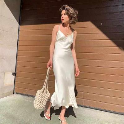 China G-002 2021 QUICK DRY ladies fashion dress silk women nightgown silk women robes elegant ladies for sale