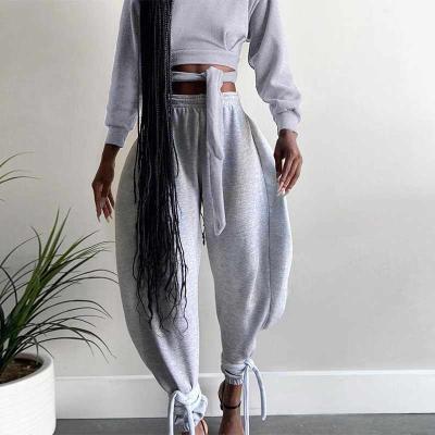 China Autumn New Pure Color Tethered Women's Anti-Wrinkle Women's Autumn New Pure Color Tethered Waistband Pants Fashion Trousers Women Casual Joggers for sale