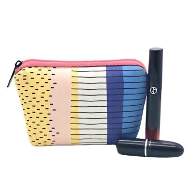 China Eco-friendly cosemetic hot waterproof travel sales promotion bags travel neoprene cosmetic bags neoprene for sale