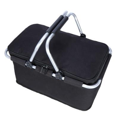 China Market Folding Tote Insulated Picnic Basket Eco-friendly Outdoor Travel Picnic Basket Travel Basket for sale