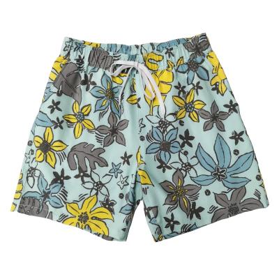 China Breathable Polyester Cotton Men Beach Wear Shorts Men All Over Swim Shorts Custom Logo Pattern Floral Print Swim Shorts For Beach for sale