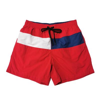 China Breathable Customized 228T Nylon Swim Shorts Embroidery Custom Eyelet Trunk Beach Sports Swim Shorts Summer Logo Swimming Shorts for sale