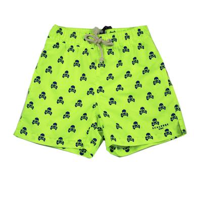 China Wholesale Anti-UV Fluorescent Green Swimming Trunks Boys Swimwear for sale