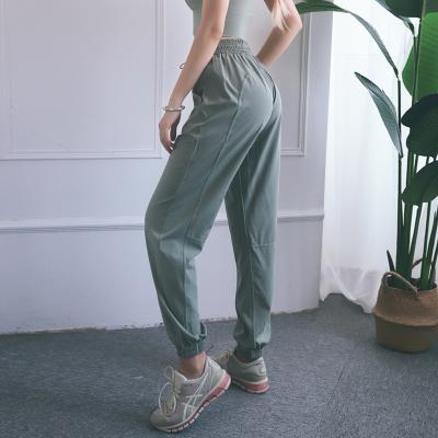 China New Style Women High Waist Drawstring Antibacterial Sports Pants Loose Casual Wear for sale