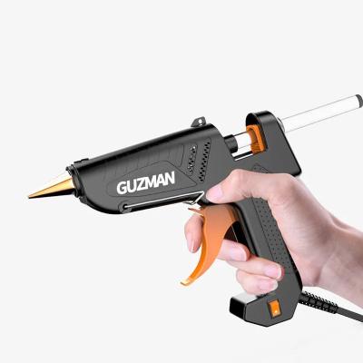 China Industry Use 200w DIY High Temperature Industrial Glue Large Flow Hot Melt Glue Gun With Glue Stick Set On Sale for sale