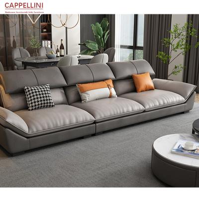 China (Size) Modern Living Room Adjustable Sofa Set Luxury Style Combination Sofa Furniture Leather Custom Made for sale