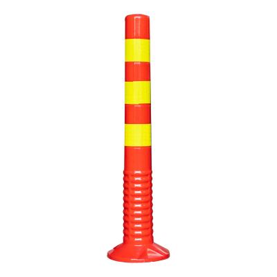 China Wholesale 75CM Durable High Quality Flexible Road Safety PU Red Warning Post for sale