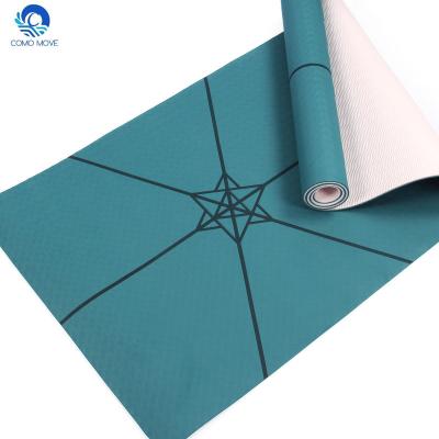 China Eco-friendly Double Side Colors Tape Yoga Mat Top Quality CE ROHS Certified Mat For Peronal Sports Fitness Yoga Studio for sale