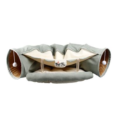 China Viable Wholesale Pet Supplies Pet Toy Felt Interactive Bed Cat Tunnel Play Tubes for sale