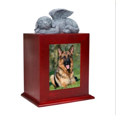 China Stored Pet Burial Supplies Solid Wood Handmade Cat Casket Dog Urn Pet Casket and Cat Urn Unpainted for sale