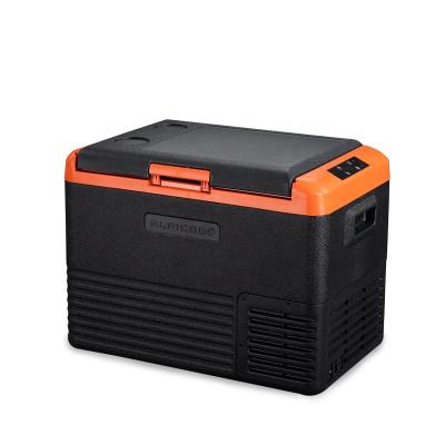 China Morden Stylish Portable Digital Display Control Panel Cooler Box Electric Camping Fridge Fridge For Outdoor Fishing for sale