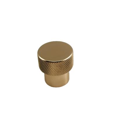 China Modern Classic Aluminum Knurled Golden Chrome Black Knob For Furniture And Cabinet Door for sale