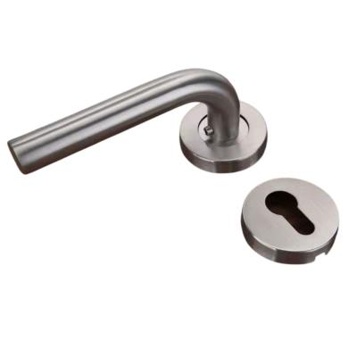 China Modern Stainless Steel Tube Hollow Door Modern Lever Handle for sale