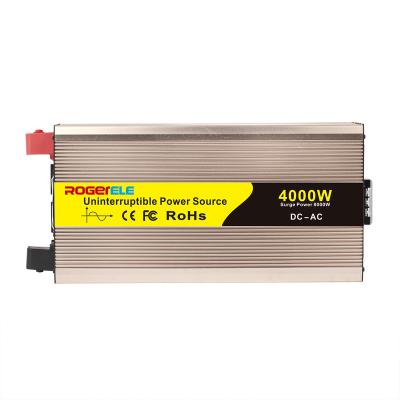 China 4000W 12v 24v 48v dc to ac 220v 230v pure sine wave inverter with charger rep 430*180*130 for sale