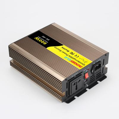 China 600W 12v 24v dc to ac 110v 230v pure sine wave inverter with charger rep 308*135*78 for sale