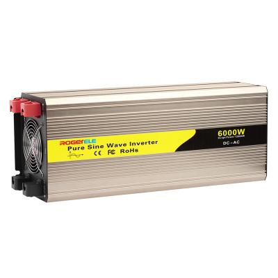 China Aluminum Alloy 6kw 12V to 240V REP6000 AC Pure Sine Wave Inverter for sale