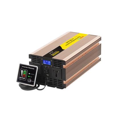 China Aluminum Alloy 4000W DC to AC Pure Sine Wave Solar Inverter Remote Control for sale