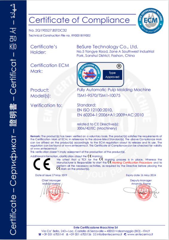 CE - Foshan Besure Technology Co., Ltd.