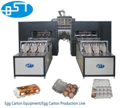 China To produce egg carton which contain 6 BeSure EC3600 recycled paper pulp molding egg carton production line for sale