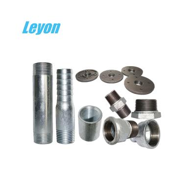 China Water Galvanized Pipe Fittings Threaded Fitting Hydraulic Socket Ring GI Elbow Tee Hose Fittings Cast Iron Pipe Supplier for sale