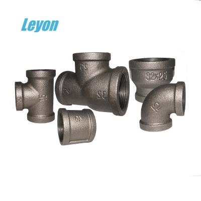 China Suitable for pipe lines connect black water malleable iron pipe fittings water filter systems HE beaded fittings for Bangladesh market for sale