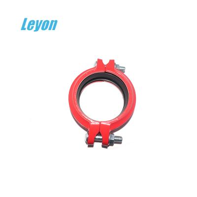 China Steam Grooved Pipe Flange Malleable Iron Fitting Flexible Groove Rigid Flexible Coupling Fitting for sale