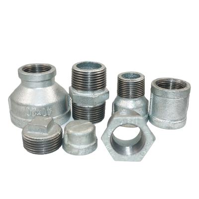 China Water Pipe Fittings Price List Galvanized Fire Fighting Malleable Iron Coupling Pipe Fittings for sale