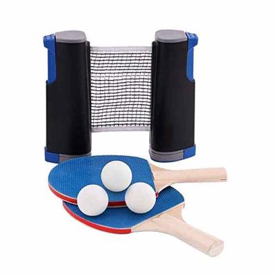 China Wholesale Newly Creative Lightweight Portable Table Tennis Net Set Retractable Net Frame with 2 Rackets 3 Balls Set for sale