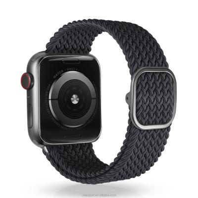 China Leisure Fabric Braided Strap For Elastic Band Strap Watch Leather Adapter Price Strap For Apple Watch Series 6 Se 5 4 3 2 1 for sale