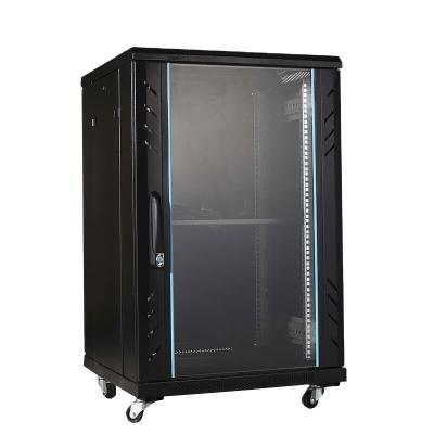 China Toten G26618 glass door network rack 18U rack server cabinet standard size 600*600*988mm for sale