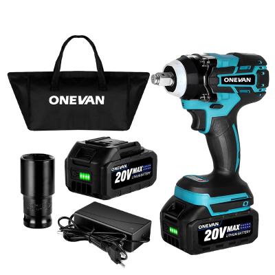 China Power Tools Wholesale 20v Power Brushless Electric Wrench 520N.m Impact Wrench 1/2 Li-ion Battery Electric Hand Drill Sku002824_2 for sale