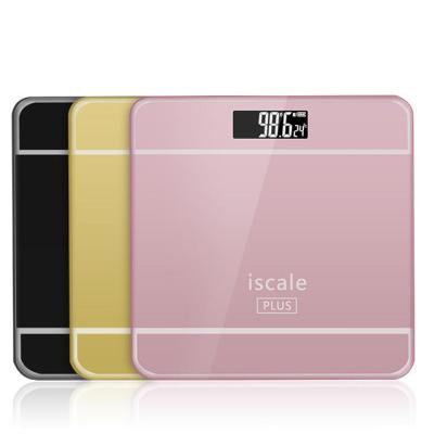 China Weight Measuring Digital Tempered Glass Personal Bathroom Body Fat Scale for sale