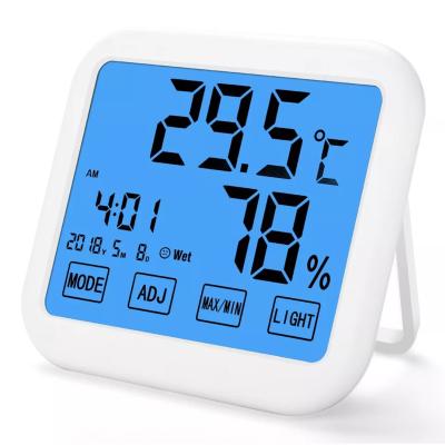 China Newest ABS Digital Hygrometer Function Barometer Thermometer Hygrometer Thermo Hygrometer Touch Screen for sale