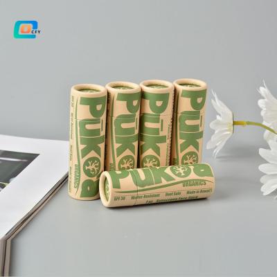 China Material Recycled Custom Design Lift Up Eco Friendly Lip Balm Paper Container Tube Packaging Deodorant Tubes Gloss Lip Tubes Cylinder Packaging for sale