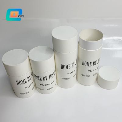 China Biodegradable Luxury Round Paper Box Cosmetics Packaging Box For Skincare Bottle Flat Surface Perfume Paper Custom Printing Tubes for sale