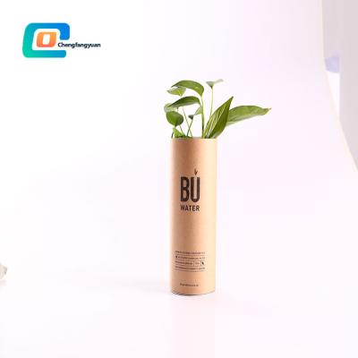 China Biodegradable Manufacturer Kraft Cardboard Paper Tube For Bottle 100% Recycled Custom Cylinder Box for sale