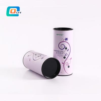 China Recycled Materials Open Tube Packaging Aluminum Foil Food Grade Cylinder Tea Packaging Container With Metal Lid Sustainable Pet Food Packaging for sale