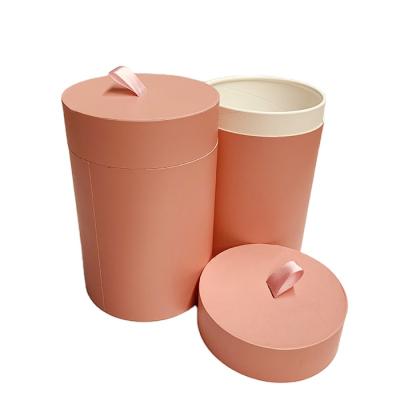 China Customized Eco-Friendly Biodegradable Kraft Paper Tube Cylinder Wrapping Tape Gift Box Tube Packaging for sale