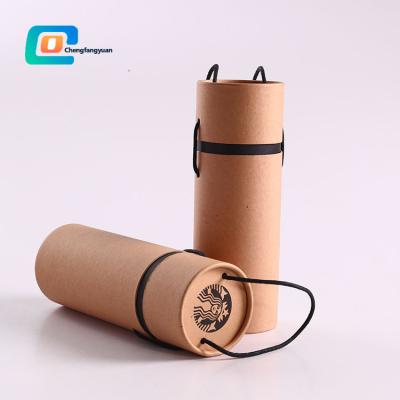 China Recycable Factory Food Grade Paper Tube For Wine Packaging Tube Recycled Kraft Paper Cylinder for sale