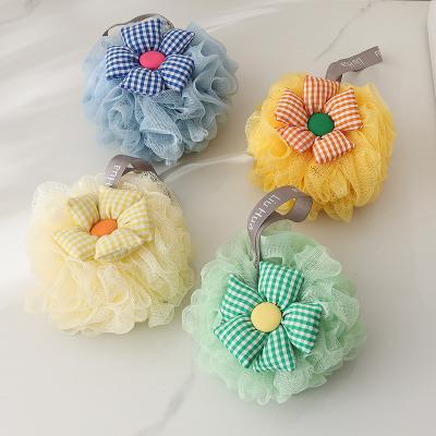 China All Natural Mesh Soft Loofah Body Flower Custom Shower Ball Eco-Friendly Bath Sponge for sale