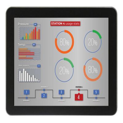 China Industrial Application Portable 15 Inch LCD Capacitive Touch 1024*768 Tablet PC Industrial Panel Computer for sale