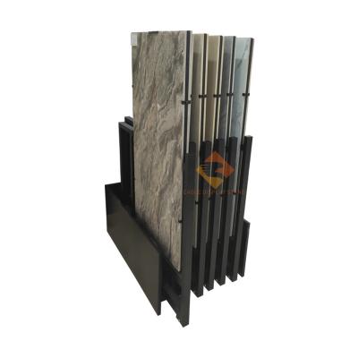 China Retail Store Hot Sale Exhibition Sliding Rotating Ceramic Rack / Tile Showroom Display for sale