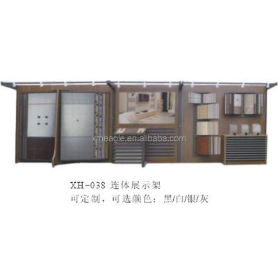 China Modern Customized Ceramic Tile Flooring Sample Ceramic Panel And Stone Wood Flooring Sample Display Rack for sale