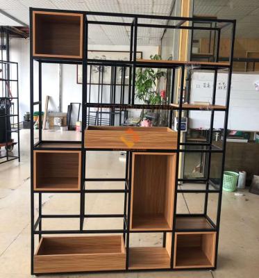 China High Quality Eco - Friendly / Durable Wooden Display Cabinets Wine Display Racks Supermarket Shelves for sale