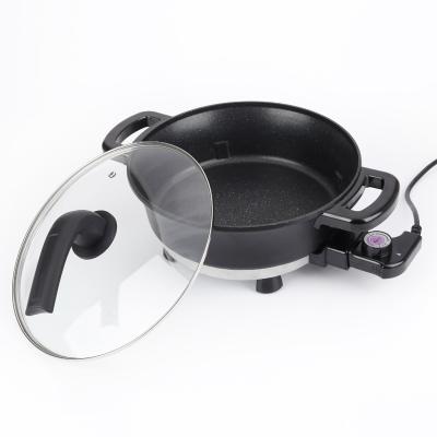 China Durable Hot Selling Wholesale Home Pizza Frying Cooking Pots Die Casting Aluminum Electric Frying Pan for sale