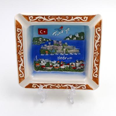 China Wholesale Tourism Gift Turkey Souvenir Ashtray Gifts And Souvenirs Ceramic Custom Cigar Ashtray for sale