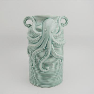 China Modern Modern Octopus Ceramic Flower Vase For Home Decor for sale